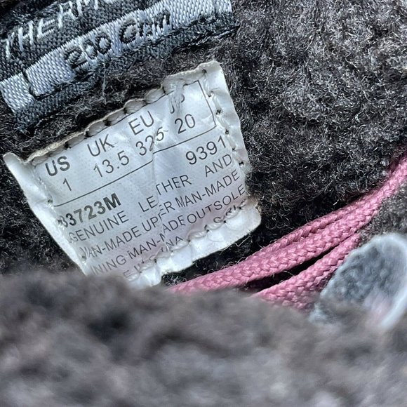 Timberland Girls Leather Waterproof Insulated Snow Boots Brown Lace Up 9391 Sz 1 - Picture 7 of 7